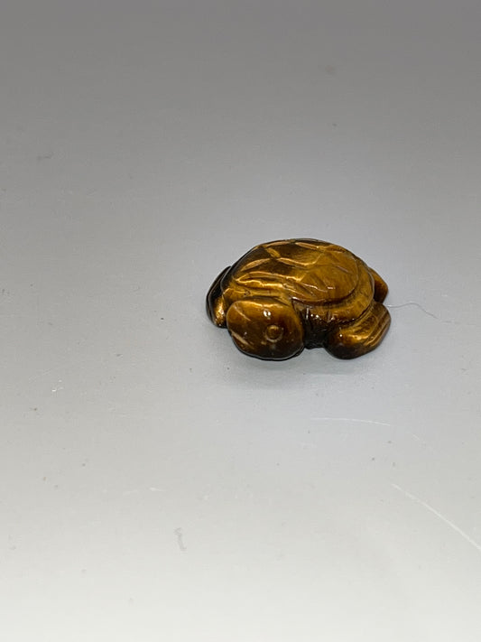 Tiger's Eye Turtle Carving