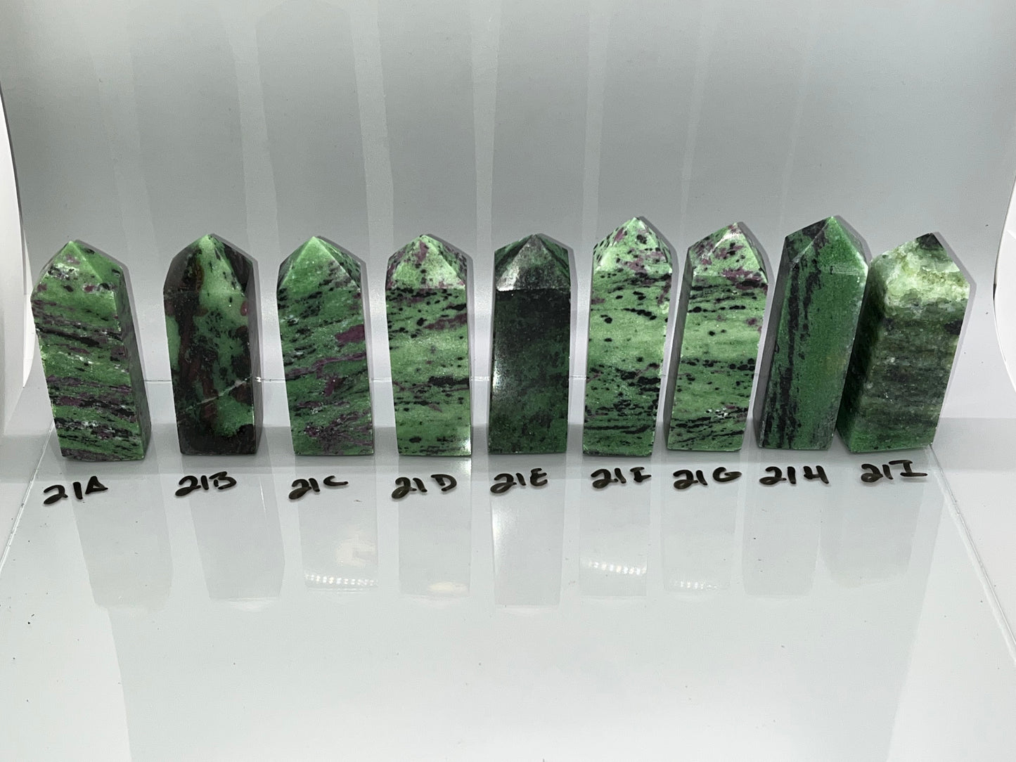 Ruby Zoisite Real Crystal Towers