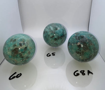 Amazonite Spheres, 2.5inch, Natural