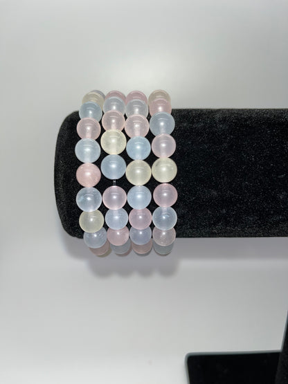 Morganite bracelet, 8mm