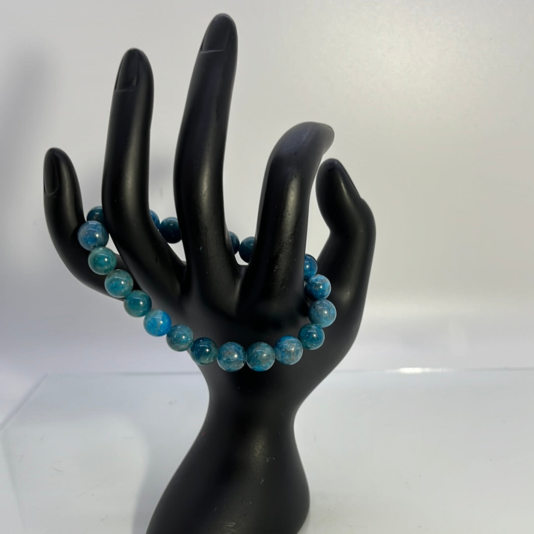 Blue Apatite  Crystal Bracelet, 8mm