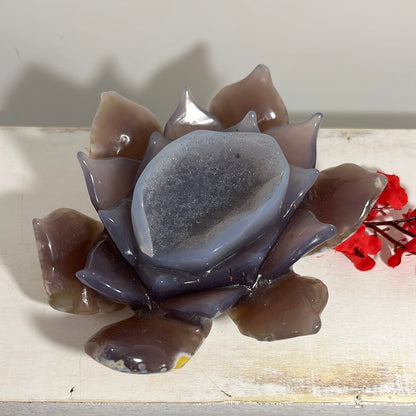 Agate Druzy Flower