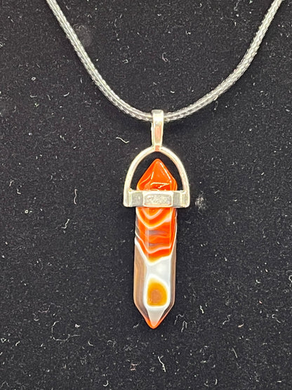 Carnelian Agate Pendant Necklace