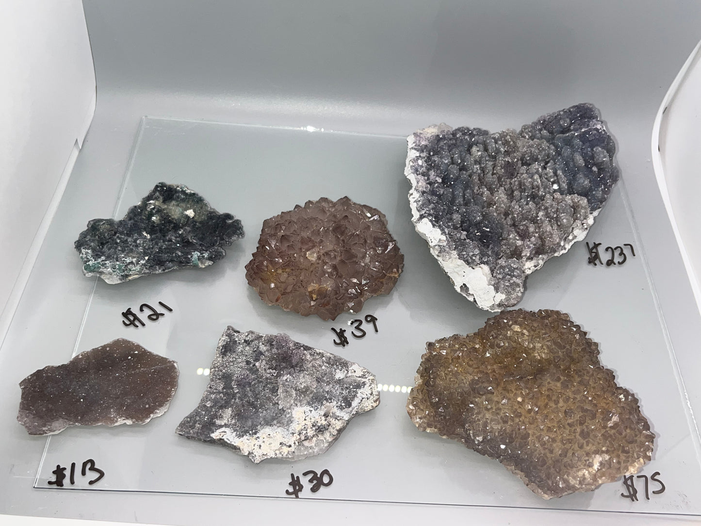 Amethyst and Quartz Geode Slices, Natural