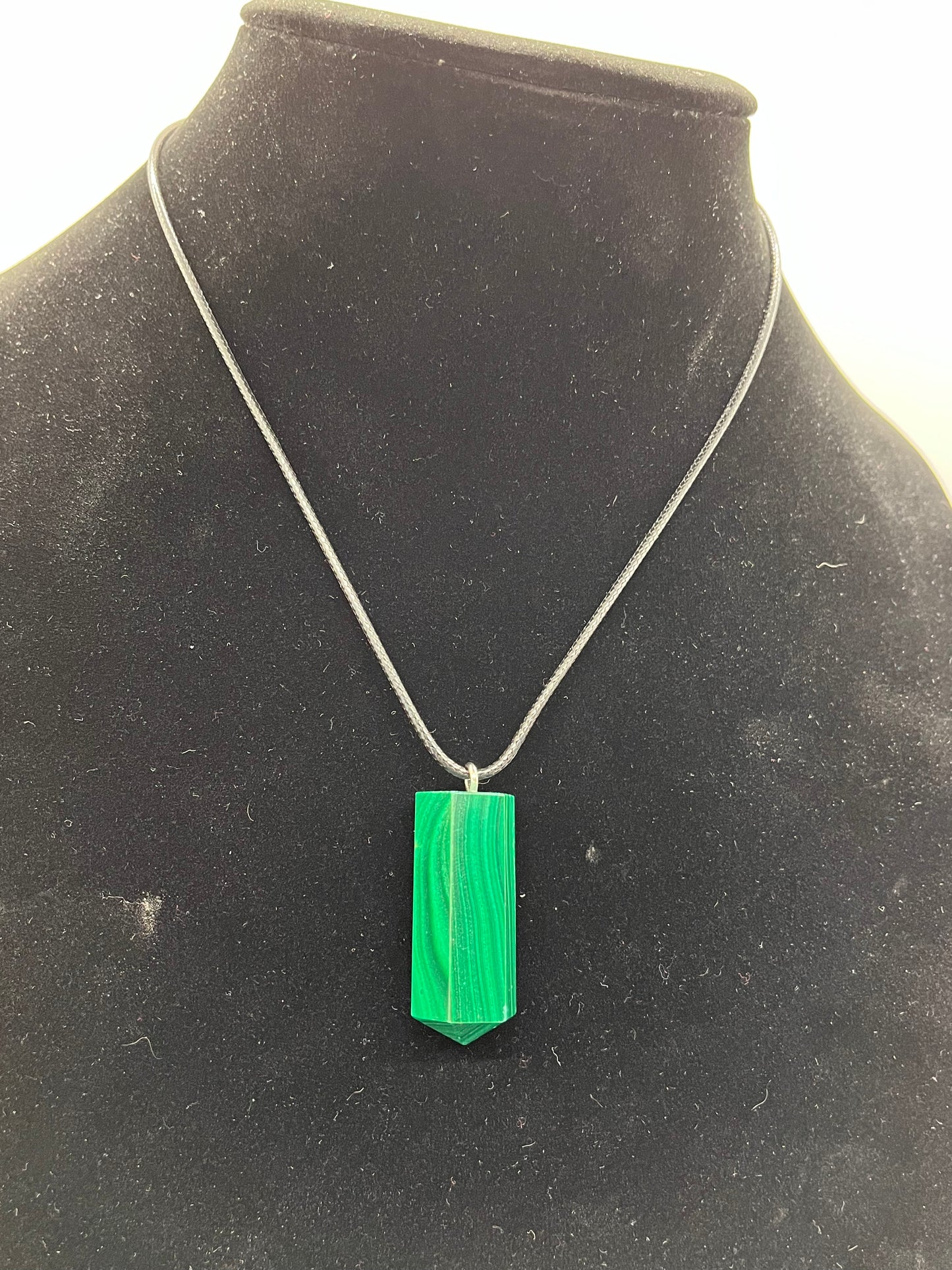 Malachite Tower Pendant Necklace