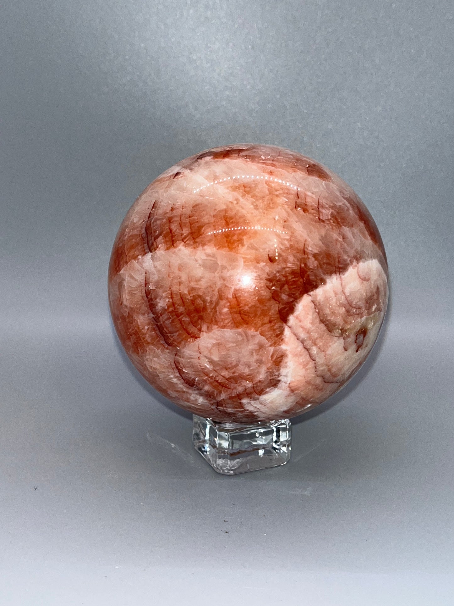 Pink Calcite Sphere, 80mm