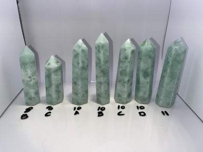 Natural Crystal Chinese Larimar Towers