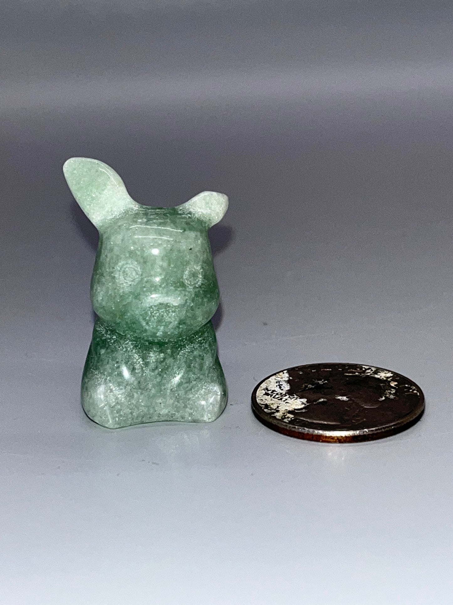 Green Aventurine Pikachu Carving