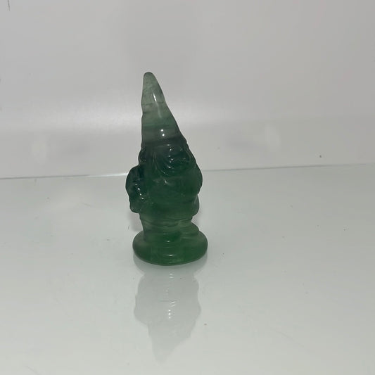 Green Fluorite Gnome Carving