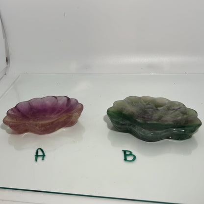 Rainbow Fluorite Shell Dishes