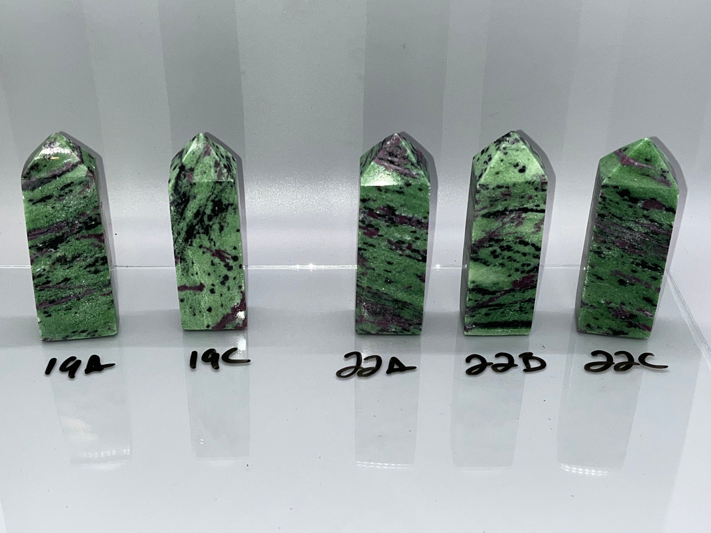 Ruby Zoisite Real Crystal Towers