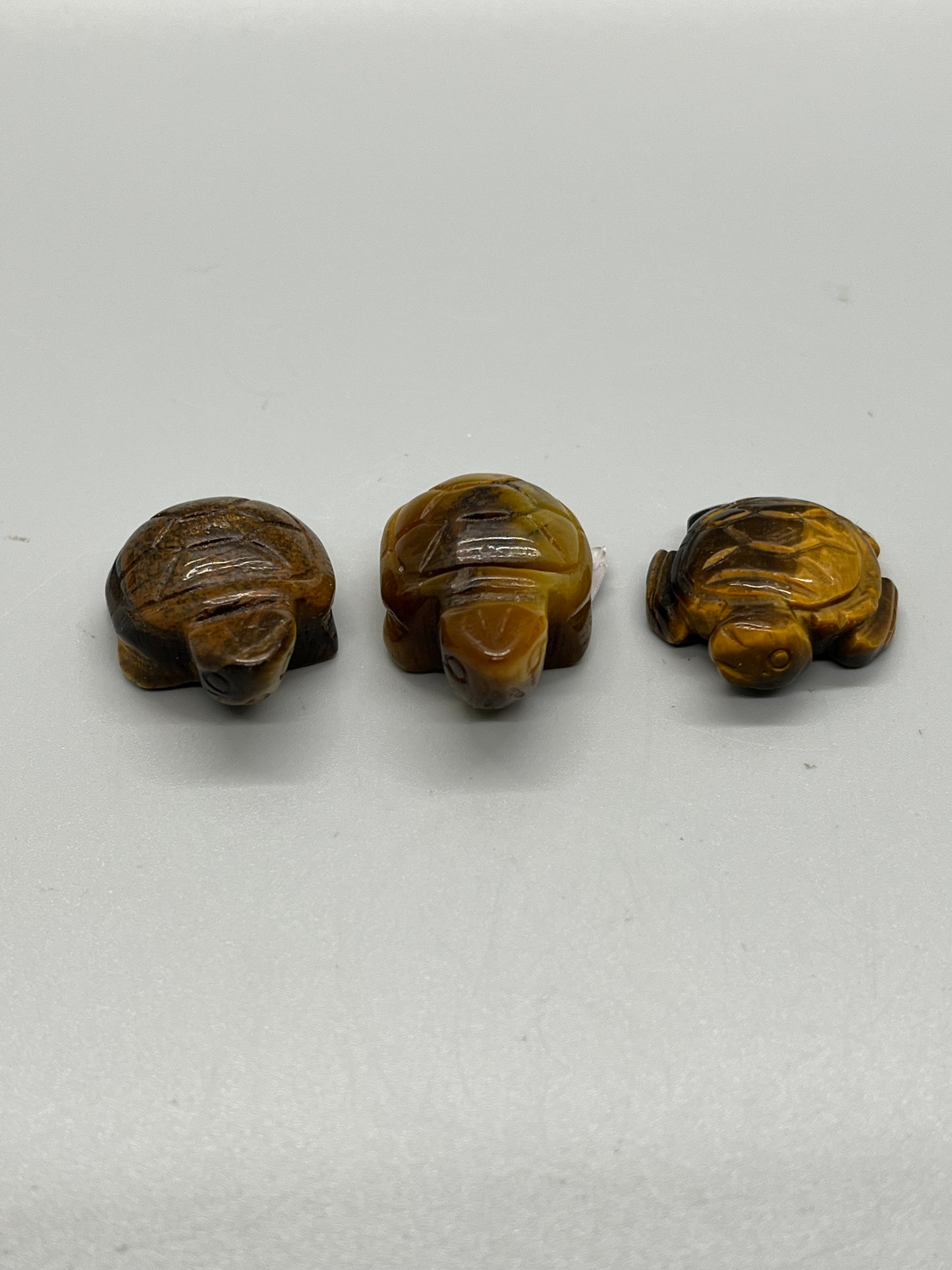 Tiger's Eye Turtle Carving