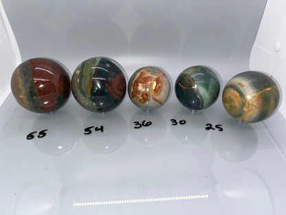 Polychrome Jasper Spheres