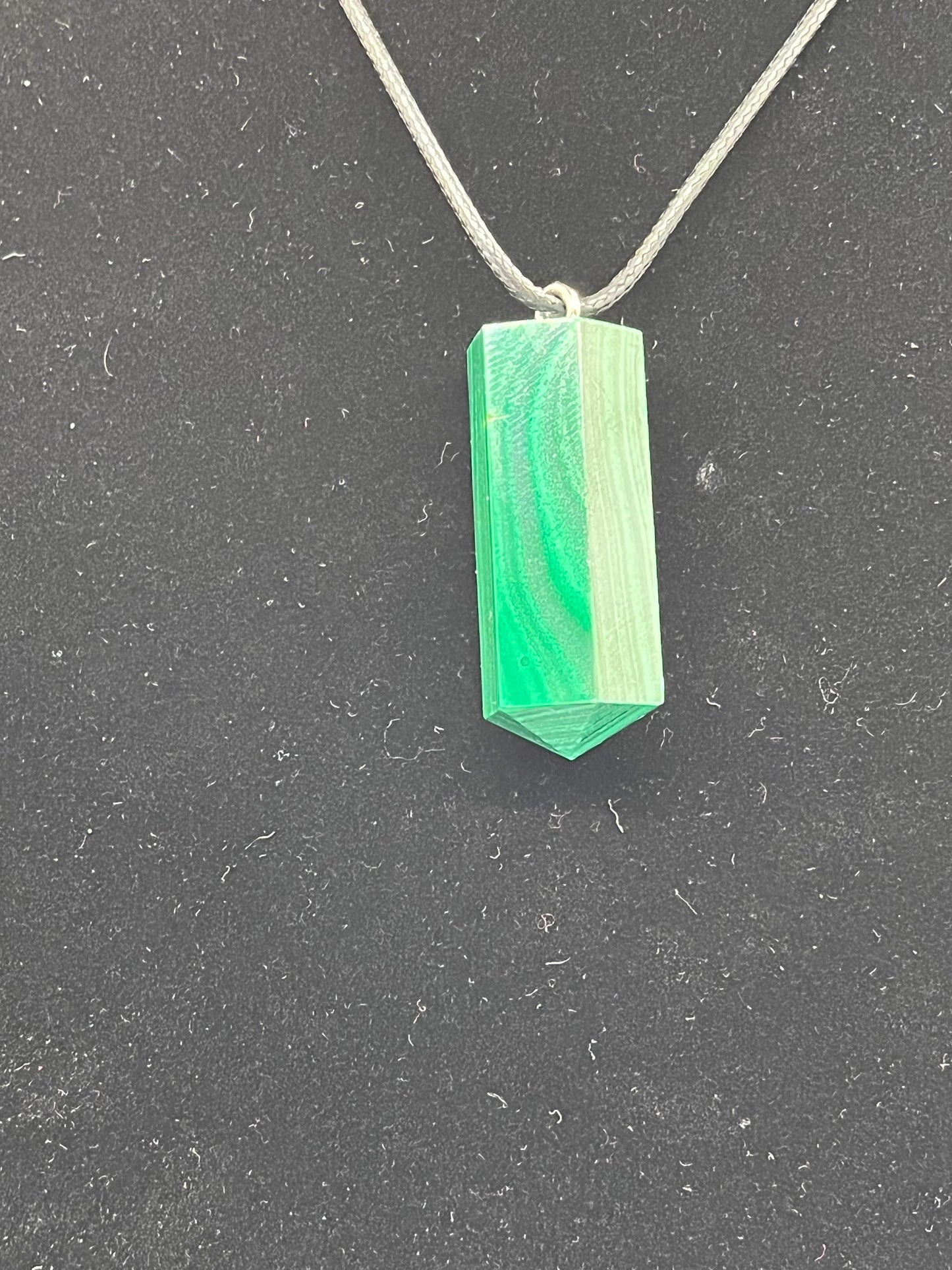 Malachite Tower Pendant Necklace