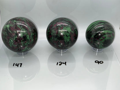 Ruby Zoisite Spheres