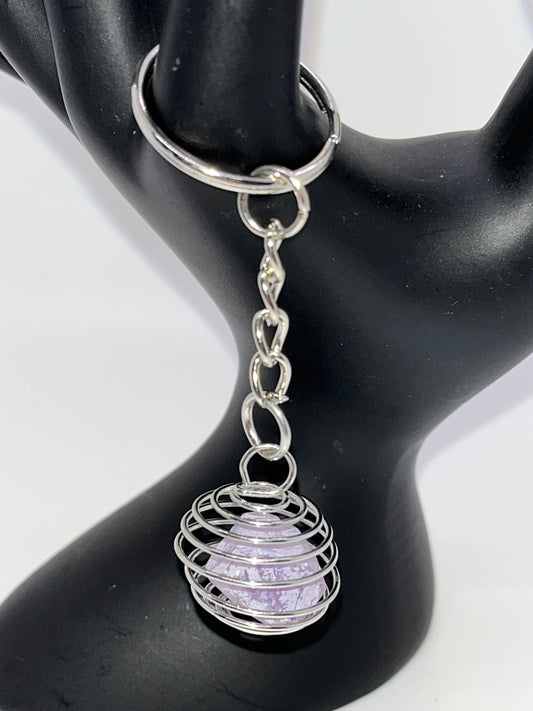 Amethyst Raw Keychain