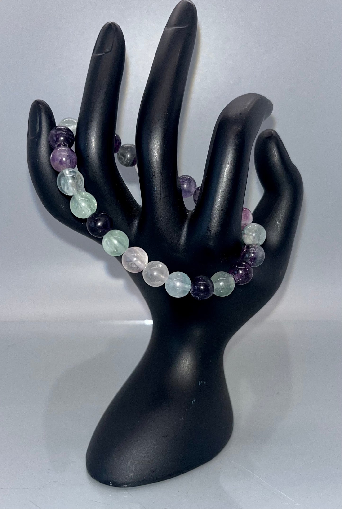 Rainbow Fluorite Crystal Bracelets, 8mm