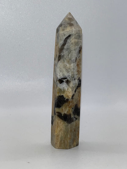 Black Moonstone Real Crystal Towers