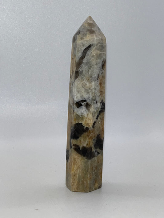 Black Moonstone Real Crystal Towers