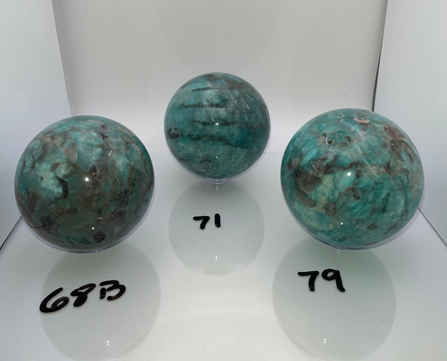 Amazonite Spheres, 2.5inch, Natural
