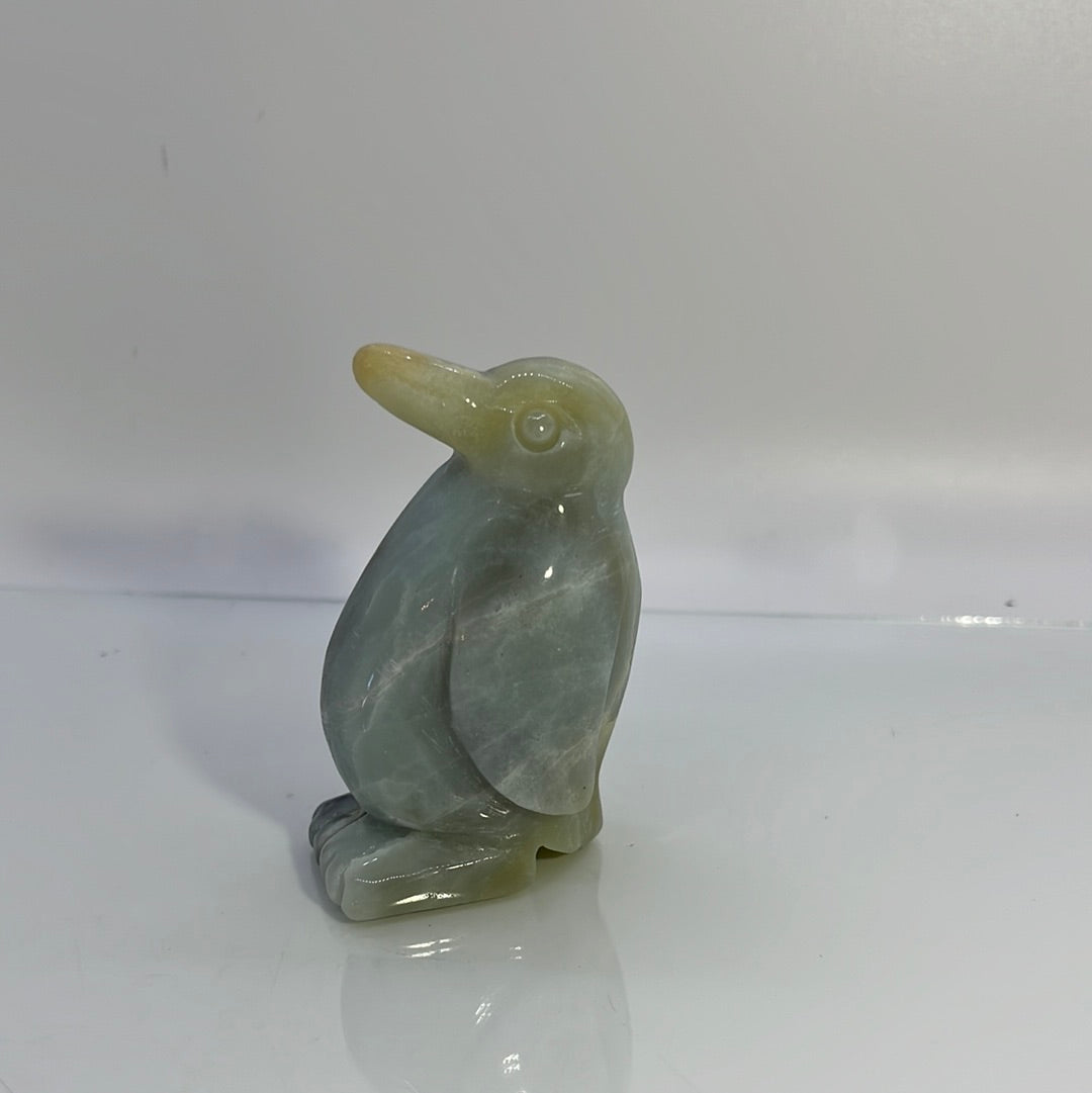 Caribbean Calcite Penguin Carving