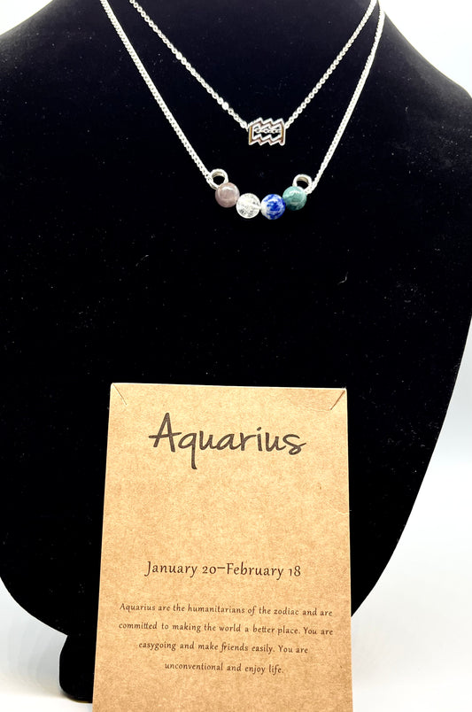 Aquarius Zodiac Necklace
