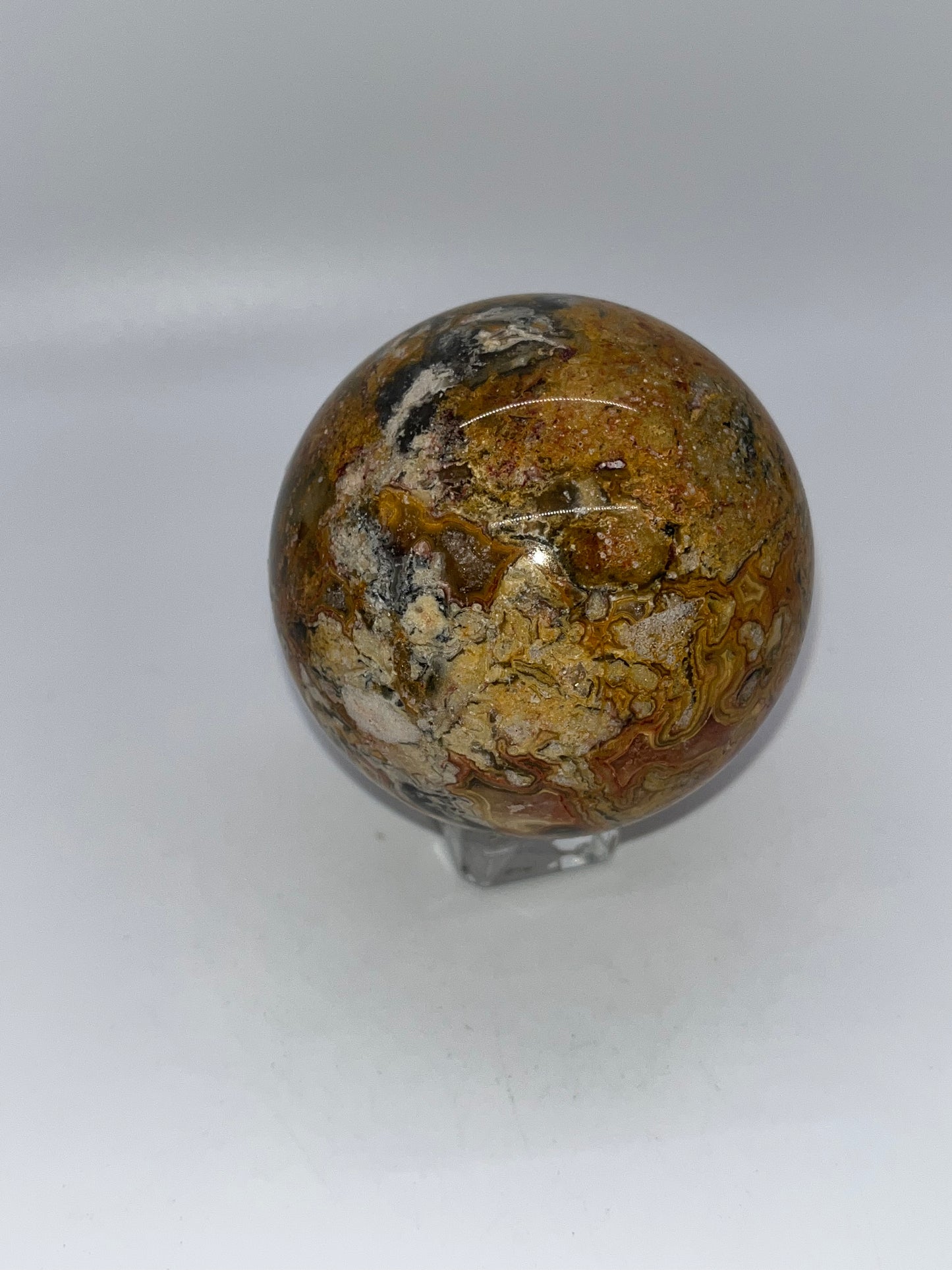 Crazy Lace Agate Sphere, 71mm